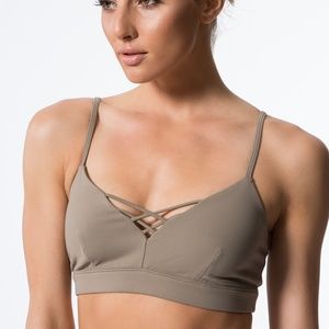 ALO Interlace Bra - Gravel
